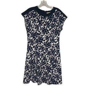 Michael Kors Black White Floral Pleated Business Casual Career Dress 10